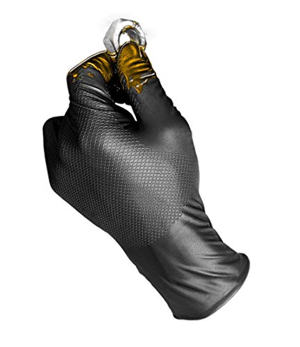 Juba - Guante gripazz nitrilo ambidiestro negro talla l-