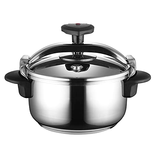 MAGEFESA ® Star Recta Olla a presión rápida de 4 litros, fácil uso, acero inoxidable 18/10, apta para todo tipo de cocinas, incluido inducción, fondo termo difusor, 3 sistemas de seguridad, express