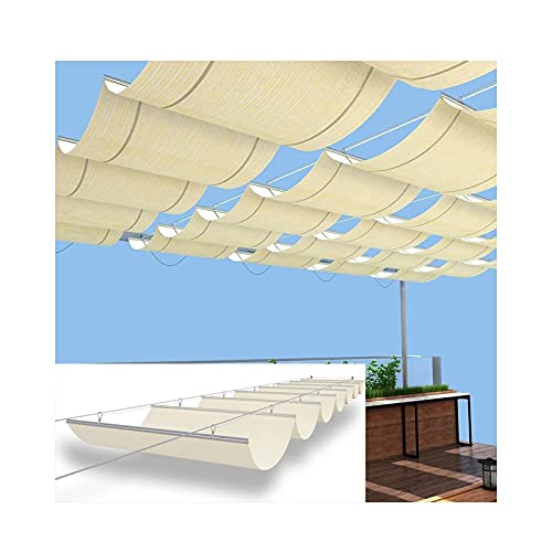 XYUfly20 Pabellón De Sombrilla De Techo De Balcón Toldo Transparente Material De Tejido HDPE Protección Solar, Impermeable, Protección UV. Cortina Corredera con Kit De Montaje Fácil De Instalar
