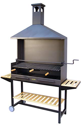 IMEX EL ZORRO 71591 - Barbacoa Chim.Completa c/Bandeja Madera 100x40x217 cms.