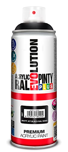Evolution pinty p. M123011 - Pintura spray acrilica 520 cc negro mate