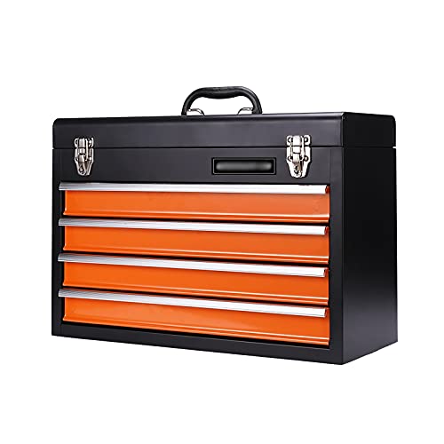 Caja Herramientas Cofre de la herramienta de acero portátil con cajones Caja de hardware Almacenamiento Organizador Gabinete Caja de herramientas de metal de trabajo pesado con rodamientos de bolas Or