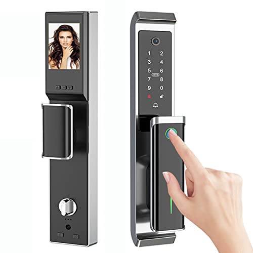 IXART Cerradura de Puerta de Huella Digital, Lock de Puerta Inteligente con Control de Aplicaciones, Bloqueo de Puerta biométrica, Cerradura de Puerta de Seguridad electrónica