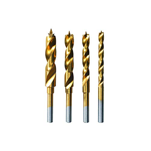 Dremel 636 - Brocas con recubrimiento de titanio, juego de accesorios de 4 brocas para herramienta rotativa (3 mm, 4 mm, 5 mm, 6 mm) para madera, laminado, aglomerado, contrachapado