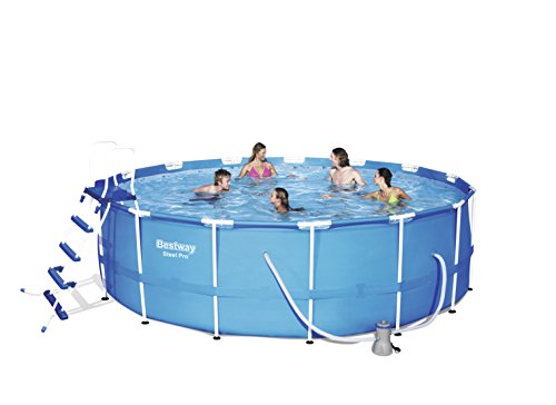 BESTWAY 56462 - Piscina Desmontable Tubular Steel Pro Max 549x122 cm Depuradora de cartucho de 5.678 litros/hora