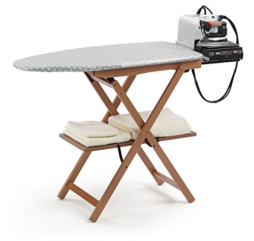 Tabla de Planchar Plegable, 622 ASTIR, Haya Maciza, Color Cerezo, no Regulable en Altura, 135 x 45 x h87 cm - Arredamenti Italia AR_IT Il Cuore del Legno