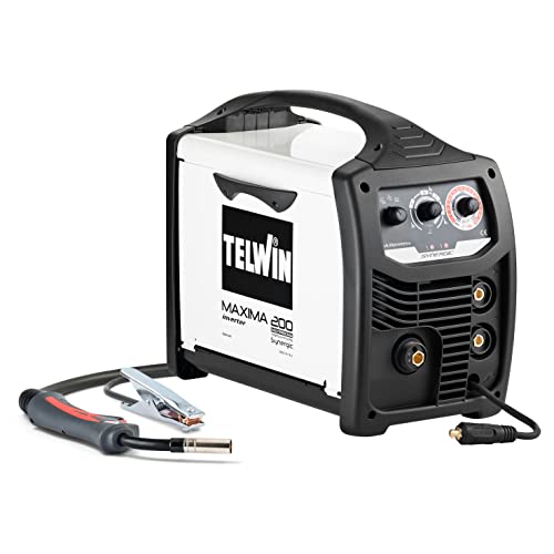 Telwin 816087 MAXIMA 200 SYNERGIC - Soldadora inverter multiproceso de hilo MIG-MAG/FLUX/BRAZING/MMA/TIG-LIFT, 230V