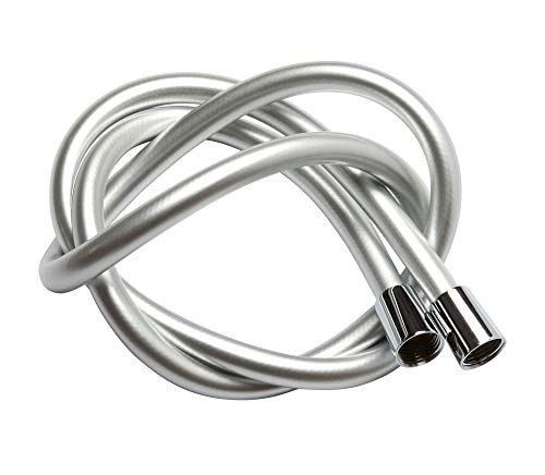 YOSSEE Manguera de Ducha Flexible de Plástico 1.5M con Doble Protección Antitorsión, Resistente a las Torceduras con Hilos de Poliéster Reforzados, Conexión Universal G ½