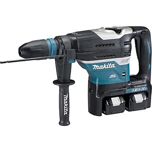 Makita DHR400PG2U - Taladro percutor inalámbrico SDS-MAX de 18 V (incluye 2 baterías y cargador)