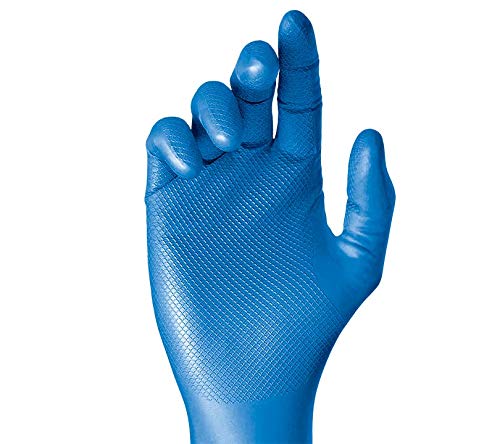 JUBA Caja Guantes Desechables NITRILO Azul SIN Polvo Talla 10 desech und t/10, 50 Unidad (Paquete de 1)