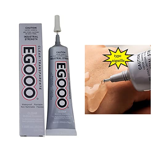 1 pegamento fuerte para tela de ropa, joyería de bricolaje, pegamento adhesivo, pegamento flexible totalmente transparente para tejido de piel cerámica de madera, artesanía metálica, 75 g