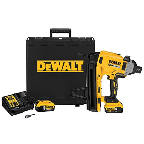 DEWALT DCN890P2-QW - Clavadora de Hormigón sin escobillas XR 18V con 2 baterías Li-Ion 5,0Ah para clavos 15° de 2,6-3,7mm diámetro y 13-57mm largo