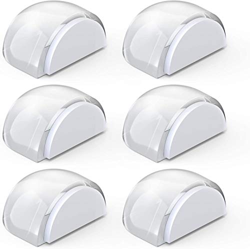 Tope de Puerta para Suelo, Yosemy Topes para Puertas Transparente Autoadhesivo Protección de Pared y Muebles, 6pcs