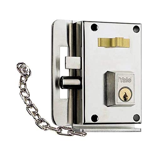 Yale 10CIHN Cerradura de Sobreponer, A Mano Izquierda Entrada 45 mm / Izda Hierro Niquelado