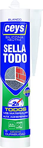 Ceys - Silicona Sellatodo multiusos - Secado xpress - Protección antimoho - Blanco - 280 G