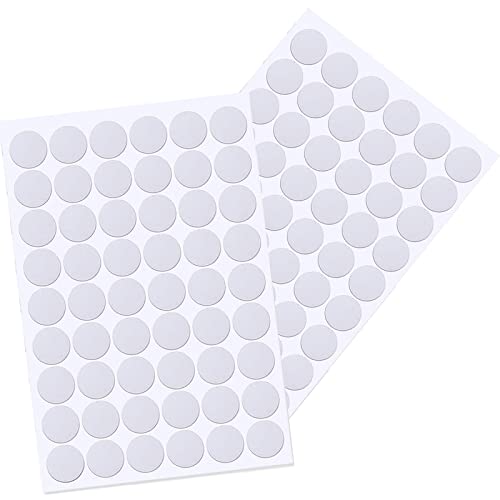 108 Piezas Tapa Tornillos Blanco,Tapa Agujeros Mueble,Tapa Agujeros Pared,Tapa Embellecedora Adhesiva,Pegatinas Autoadhesivas para Agujeros de Tornillo,para Muebles,Armarios,Mesas,Ø 21mm