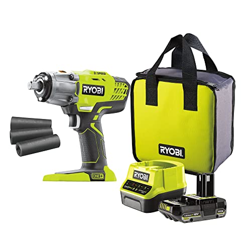 RYOBI - Llave de Impacto Eléctrica Sin Cable 18V ONE+ 3 Modos 180/240/400 Nm - Cuadradillo 1/2