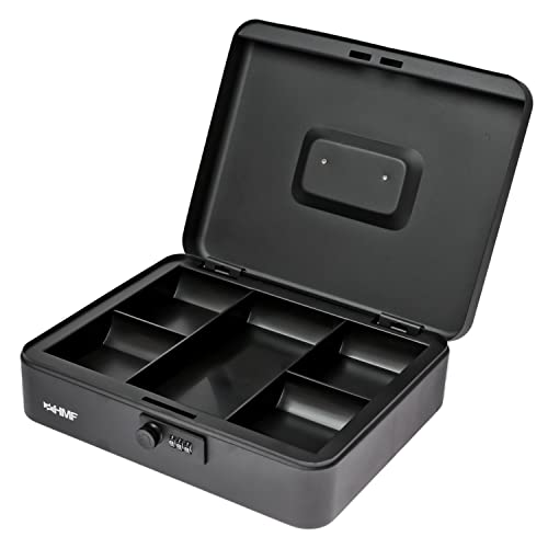HMF 10017-02 Caja de caudales, cerradura de combinación 30 x 24 x 9 cm, negro