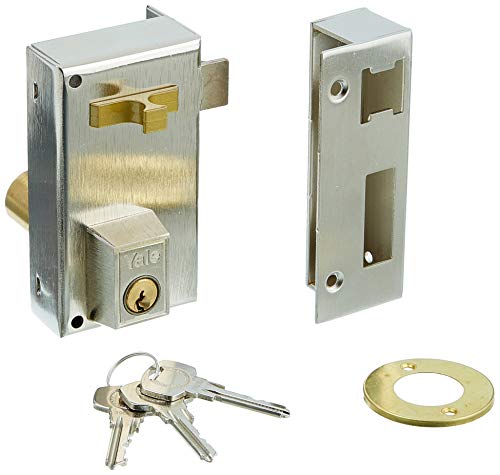 Yale 56AR60DHN - Cerradura de sobreponer estándar para puertas niquelado (entrada 35 mm derecha 56-a cilindro redondo)