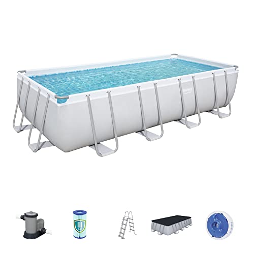 BESTWAY Piscina Desmontable Tubular Power Steel 488x244x122 cm Depuradora de arena de 3.028 litros/hora - 56671
