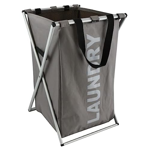 MSV PONGOTODO Laundry 35X35X58 cm, Aluminio y Nylon, Beige, 58x35x35 cm