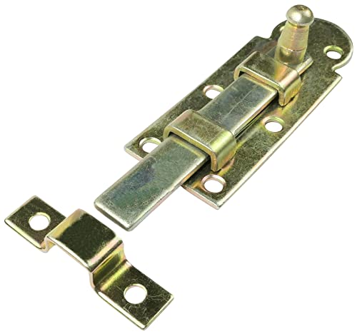 AERZETIX - C58768 - Pestillo cerrojo plano con cerradero 80x30mm - cerradura de puerta - pestillo de seguridad - mecanismo de protección antirrobo para puerta ventana caja - en acero galvanizado