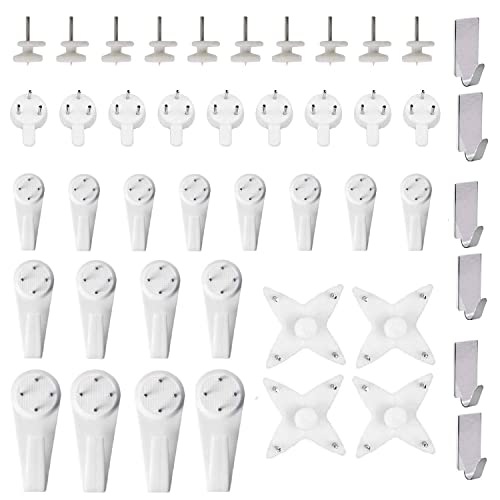 Ganchos para colgar cuadros sin agujeros – Colgadores de pared para fijar cuadros sin taladrar - Set de 46 Piezas