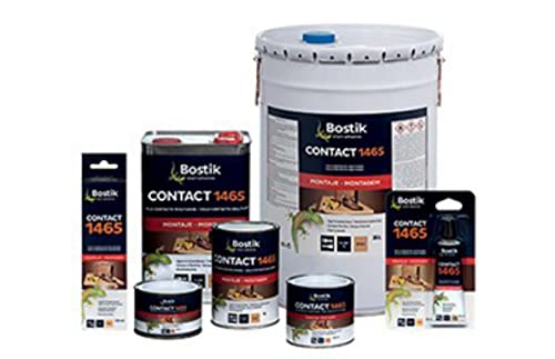 Bostik, Cola de Contacto de uso general, Fuerte y duradera, Variedad de aplicaciones, Contact 1465, Ámbar, Blister tubo 55 ml