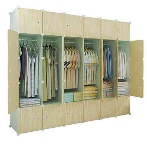 JHDDP3 Armario de Vestuario de combinación de Resina for Colgar Ropa, gabinetes modulares, Ahorro de Espacio - plástico - L219CM * W47CM * H183CM