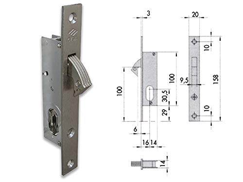 Cisa 45010.16.0.00 - Cm emb gancho 16mm cil oval. (sin cilindro)