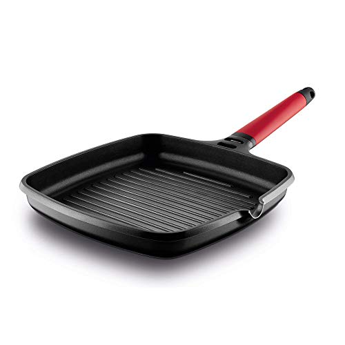 Castey - Grill Inducción 27 cm Mango Rojo