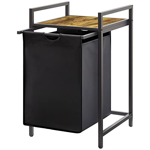Lifewit Cesto para la Ropa Sucia de 69L, Cesto para la Colada con Bolsas Extraíbles, Amplia Repisa Superior y Asas, Clasificador de Ropa para el Lavadero, Dormitorio, Baño y Residencias, Negro