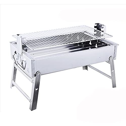 Barbacoa Carbon y leña, Barbacoa Portatil, MINI Barbacoa, Diseño elevado, parrilla para barbacoa para picnic al aire libre, patio, patio trasero, acampar, cocinar