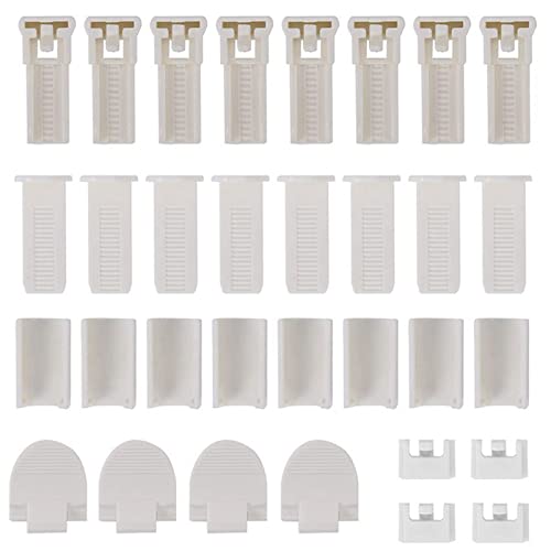 Accesorios de Sujeción para Persianas de Sujeción para Persianas Plisadas de sujeción Plisado Klemmfix Soporte para Persianas Plisadas Fijación de Soportes de Sujeción Sin Taladrar 32 Unidades