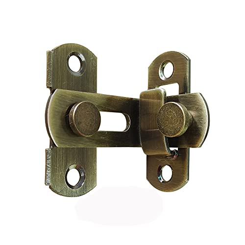 KAFENDA Pestillo de puerta de 90 grados Cerradura de puerta corredera Hebillas de pestillo de puerta corrediza en ¨¢ngulo recto Cerraduras y pestillos para puertas de granero