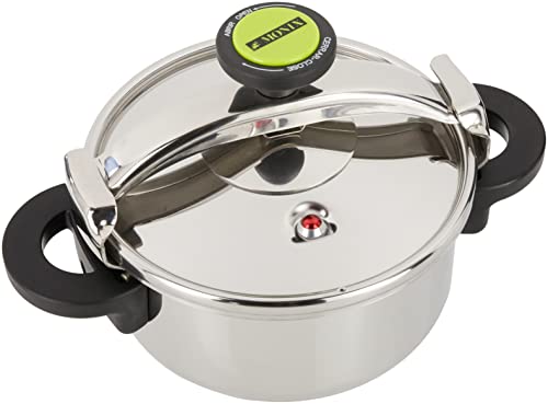 Monix Classica - Olla a presión tradicional de 4 litros, acero inoxidable, 22 cm, color gris