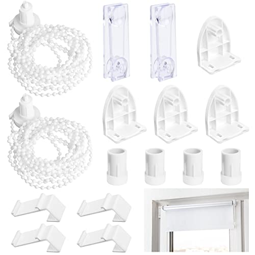 2 Juegos de Soporte de Cortina Enrollable 17mm Kit de Repuesto para Persiana Enrollable Sin Taladrar, Repuesto para Persiana Enrollable Accesorios Persianas Verticales, Repuestos para Estores