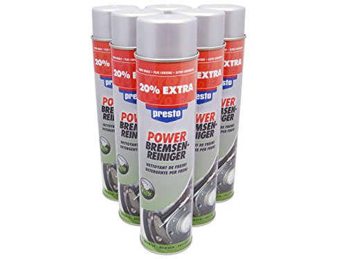 Presto 6 Latas De Limpiador De Frenos En Spray 600ml, 6 X 600 Ml, 3600 Mililitro