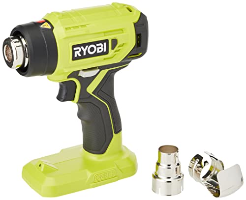 RYOBI - Decapador Pistola Térmica 18V ONE+ - 470°C, 170 L/min - LED, Mango GripZone, Interruptor de Seguridad - Entregado con 2 Boquillas (1 Reductor y 1 Reflector) sin Batería ni Cargador - R18HG-0