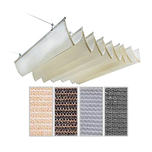 LXBAMKEA Exterior Velas De Sombra, Retráctil Ola Pérgola De Dosel Cubrir, Protección UV Toldo De Olas con Kit De Montaje, Terraza Jardín Patio Ventilación Techo Refugio, Personalizable (Color : with