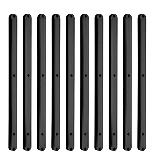 Corredores de plástico para cajones de cocina, rieles de armario de cocina, bandeja de teclado, juego de rieles de tracción de repuesto para cocina y dormitorio (5 pares de color negro-298 mm)