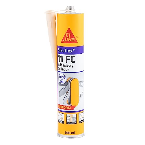 Sikaflex 11 FC Purform, Beige, Masilla adhesivo multiusos, junta y pegamento, Sellador poliuretano multisoportes, interior y exterior, 300ml