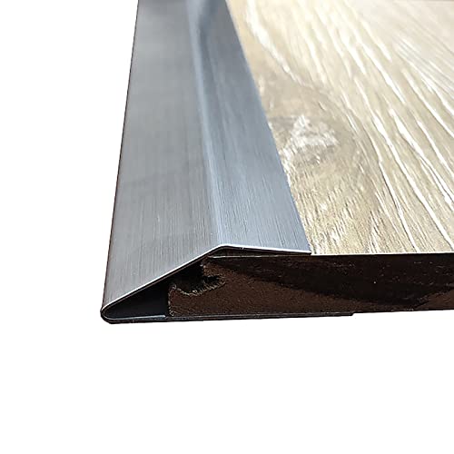 HH- tapajuntas Suelo 90 cm/35,4 Pulgadas de Largo Tira de transición de Piso - Acero Inoxidable, Piso Irregular Recorte del Borde para Centro Comercial Entradas Madera Dura a loseta