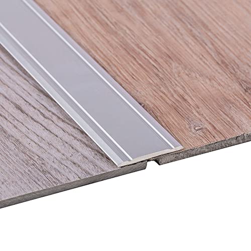Gedotec perfil transición autoadhesivo SUPERFLACH riel anodizado plata | Ancho 30 mm | Longitud 100 cm | Perfil suelo laminado - baldosas - parquet UVM. - compensación de aluminio - 1 pieza
