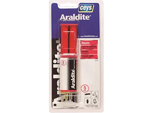 Ceys - Araldite - Adhesivo rápido duradero - Todos los materiales - Jeringa 24 ML