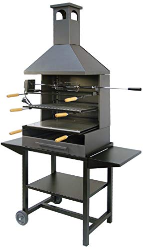 IMEX EL ZORRO 71561 - Barbacoa Chim.Completa c/Bandeja Chapa 61x40x204 cms.