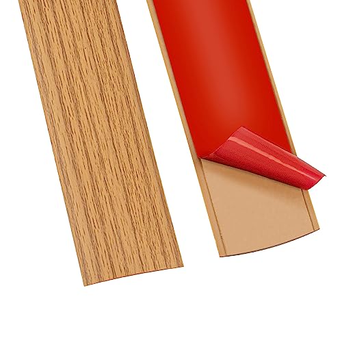 200cm×4cm Tira de umbral, Tiras de moldura de puerta de alfombra, Tiras de transición de piso, Tira divisoria de puerta de piso autoadhesiva, Tira de moldura de borde de piso de perfil laminado plano