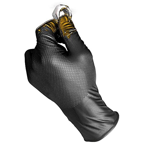 CAJA 50 GUANTES DESECHABLES NITRILO NEGRO SIN POLVO TALLA 11 JUBA
