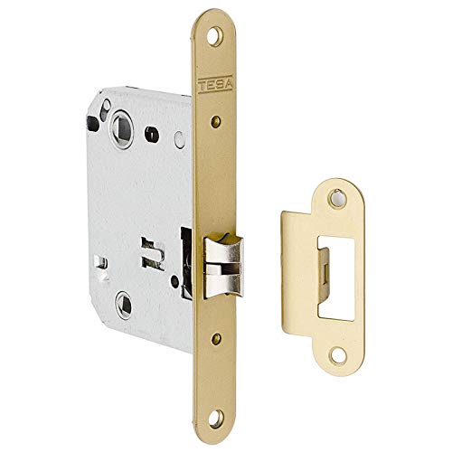 Tesa Assa Abloy 134US5RAE Picaporte Unificado Para Puertas de Madera Dorado Entrada 50 mm, Frente Redondo 134US