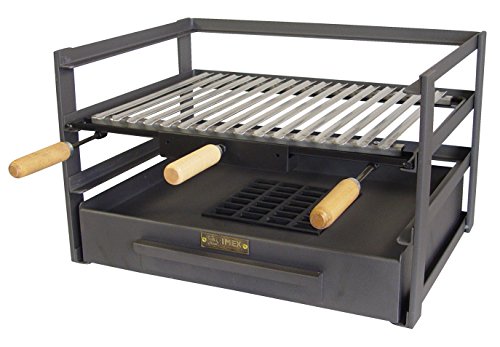 IMEX EL ZORRO 71482.0 Cajón Barbacoa con Parrilla, Negro, 72 x 41 x 35 cm